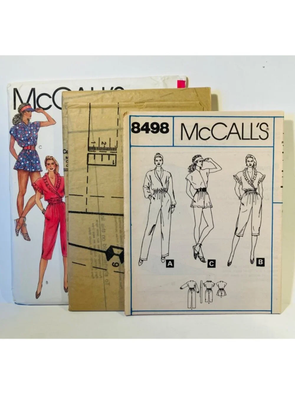 1980s Diahann Carroll  Jumpsuit Romper Sewing Pattern McCalls 8498 Size 14 Uncut